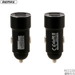 Remax Car Charger Black RCC220 Total Intensity 2.4A with Ports: 2xUSB