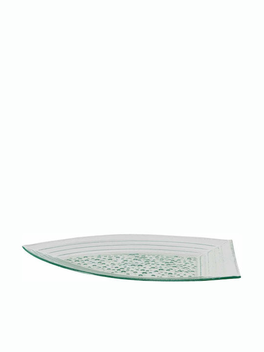 Art et Lumiere Glass Dessert Divided Serving Plate Glass Ορντεβιέρα Transparent Ø60cm