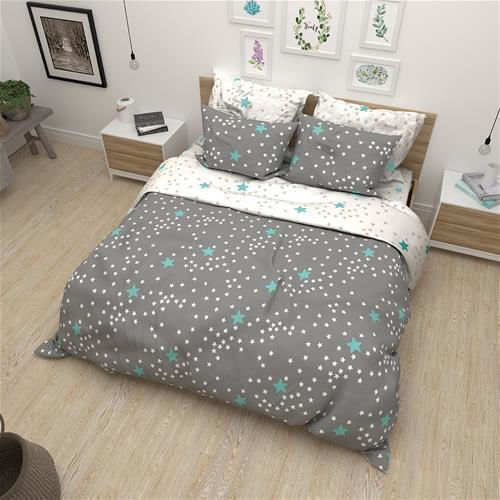 Charalambidis Textiles Пухено Единично 160x230бр Звезди Grey Turquoise