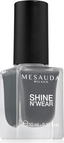Mesauda Milano Shine n' Wear Luciu Oja Lustruirea De Lungă Durată Uscare Rapidă Gri 10ml