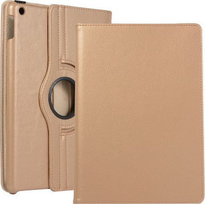 Rotating Flip Cover Δερματίνης Χρυσό (iPad 2019/2020/2021 10.2'')