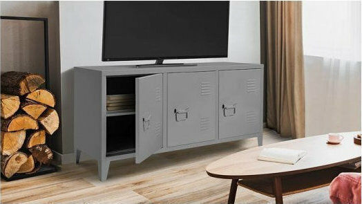 Έπιπλο TV Επιδαπέδιο Γκρι 113x58x40εκ. Έπιπλο TV Επιδαπέδιο Γκρι 113x58x40εκ.