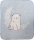 Kikka Boo Blanket Nursery Swaddling Blankets Polar Bear Velvet Blue 80x90cm
