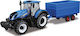Bburago New Holland T7HD С Балиращ Ремарке Трактор Мащаб 1:32 Селскостопански За 3+ Години