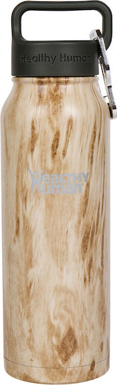 Healthy Human Stein Bottle Stainless Steel Thermos Bottle BPA Free 620ml Beige