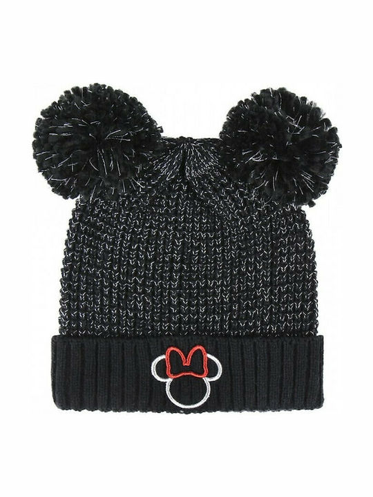 Minnie Mouse Παιδικό Σκουφάκι Πλεκτό Μαύρο
