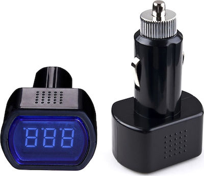 Autoline Car Lighter Voltmeter Digital Instrument 30mm 12/24V