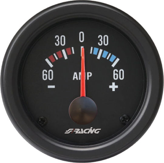 Simoni Racing Αμπερόμετρο Αυτοκινήτου 52mm Μαύρο