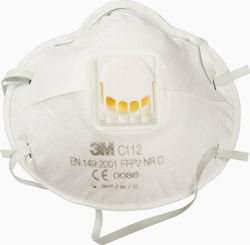 3M C112 NR D Disposable Protective Mask FFP2 with Valve White 1pcs