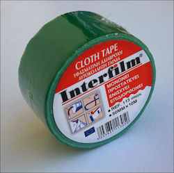 Interfilm Cloth Green Αυτοκόλλητη Υφασμάτινη Ταινία Πράσινη 10mx50mm
