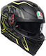 AGV K-5 S Tornado Max Pinlock Full Face Helmet with Pinlock and Sun Visor DOT / ECE 22.05 1530gr Black/Yellow Fluo 210041A2MY039004