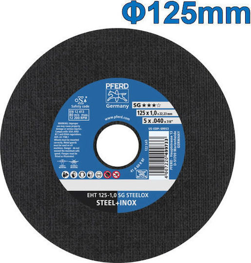 PFERD Tools EHT 125-1.0 SG Steelox Schneidscheibe Metall 125mm