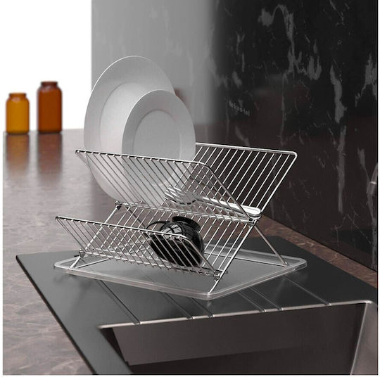 Tekno-Tel KB.004 Scurgător De Chiuvetă Metalic Argintiu 30x36x21cm