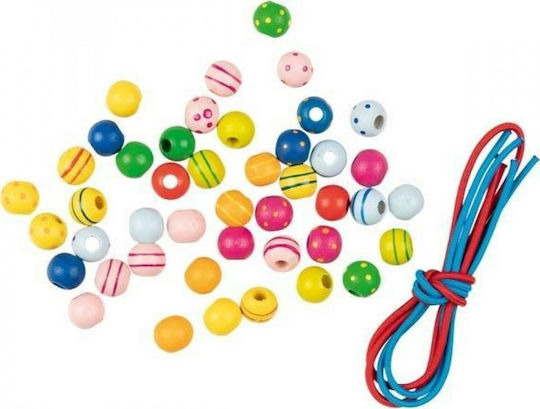Goki Schmuck Set 44 Perlen & 3 Flechtschnüre für Kinder 2+ Jahre alt+ Jahre