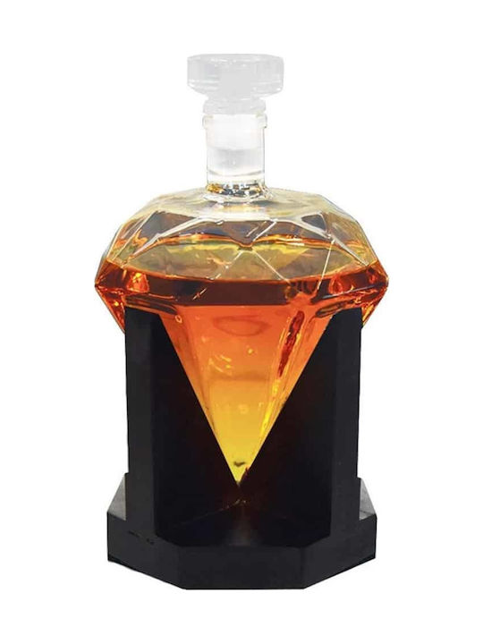 Diamond Decanter Glass Whiskey Decanter 24cm with Stopper