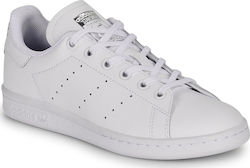 Adidas Stan Smith Kids Sneakers with Laces Cloud White / Silver Metallic