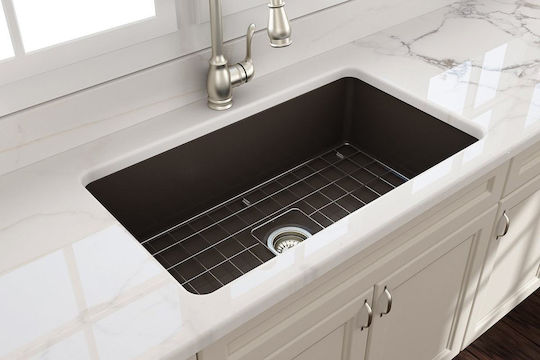 Bocchi 1362 1362-551 Unterbau Spüle Porzellan B81xT48cm Brown Matt