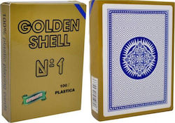 Golden Shell Plastic Card Deck Blue