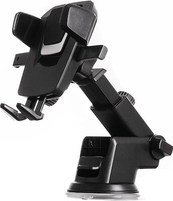 Hurtel Mobile Phone Holder Car Telescopic Mount Phone with Adjustable Hooks Black