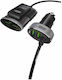 Ezra EA27 Auto-Ladegerät 120W 5.1A mit Anschlüssen: 4xUSB mit Kabel Eingebettet