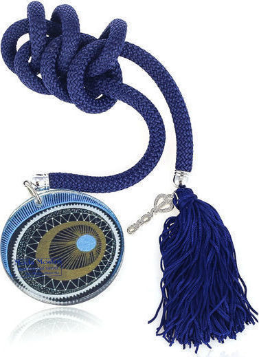 Moda Mostra PCH-005 Hängend Glücksbringer Brenner Blau aus Glas 5cm 1Stück