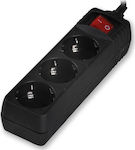 Sonora PSB301 3-Outlet Power Strip 1.5m Black