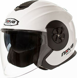 Nova Racing 210-DV White Κράνος Μηχανής Jet με Sunvisor