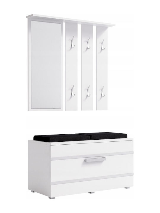 Opal Entry Furniture with Mirror / Hanger / Shoe Rack & Bench 85x41x45cm