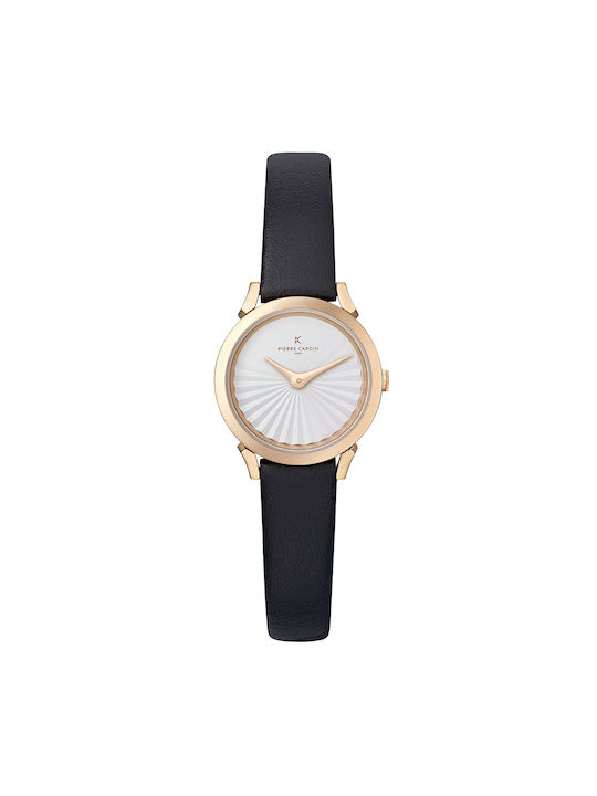 Pierre Cardin Pigalle Watch with Black Leather Strap