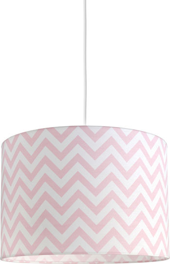 Veis Hesperis Chevron Einfaches Licht Kinderdeckenleuchte Deckenleuchte 60W mit Fassung E27 Pink 35x24cm