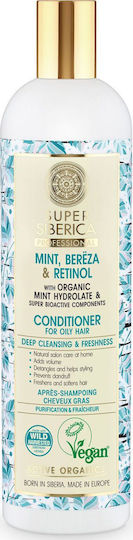 Natura Siberica Super Siberica Mint, Bereza & Retinol Conditioner κατά της Πιτυρίδας για Λιπαρά Μαλλιά 400ml