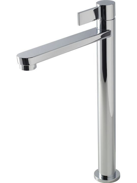 La Torre Taya Top Mixing Tall Sink Faucet Silver