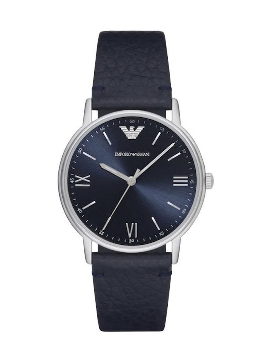 Emporio Armani Uhr mit Blau Lederarmband