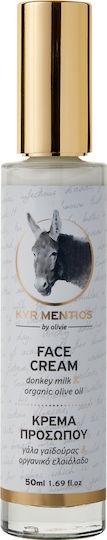 Olivie Kyr Mentios by Olive Κρέμα Προσώπου για Ενυδάτωση & Αντιγήρανση με Γάλα Γαϊδούρας & Πεπτίδια 50ml