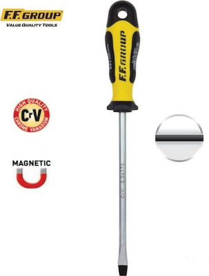 F.F. Group Magnetic Screwdriver Straight with Length 75mm