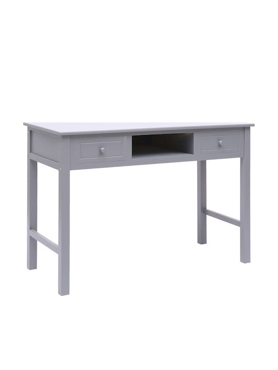 Birou Vdxl Din Lemn Masiv Gri 110x45x76cm