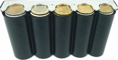 Metal Portable Coin Holder with 5 Number of Spit 13.5x3.5x7.5cm Eurocash 03