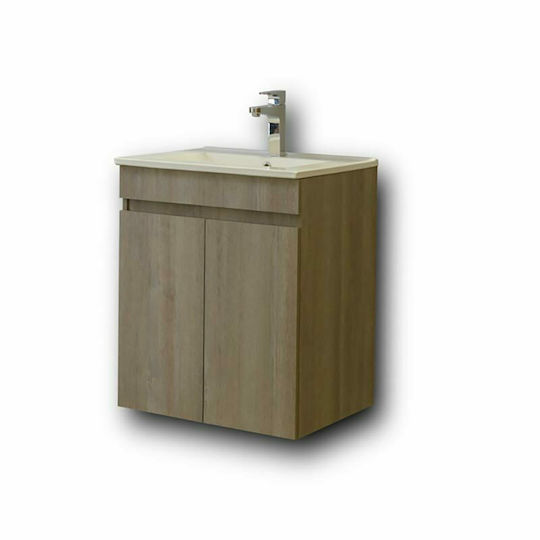 Martin Omega 50 Waschtisch mit Waschbecken L50xB46xH57cm Grey Oak