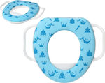 Kiokids Toddler Toilet Seat Soft-Padded with Handles Light Blue