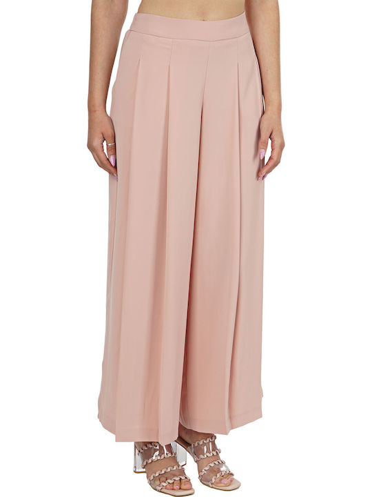 Only Women's High Waist Culottes with Zip in Wide Line Rose Pleat