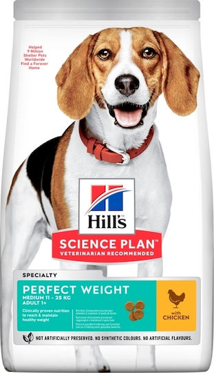 Hill's 12kg Dry Food Diet for Adult Medium Breed Dogs with Chicken