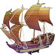 Anelixi Wooden Construction Toy Colorful Ship for Children 8+ years old+ Years