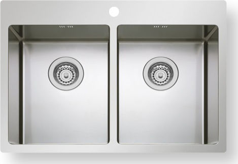 Asil AS 390 Υποκαθήμενος Inox Σατινέ Μ75xΠ50.5cm Ασημί