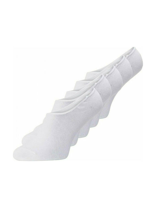 Jack & Jones Ανδρικές Μονόχρωμες Κάλτσες Λευκές 5Pack