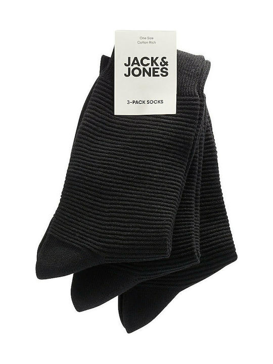 Jack & Jones Ανδρικές Μονόχρωμες Κάλτσες Μαύρες 3Pack