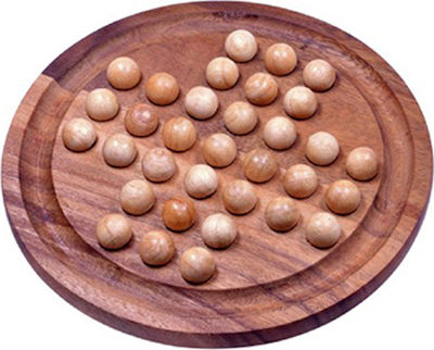 Wooden Logic Puzzle Solitaire Round Extra Large