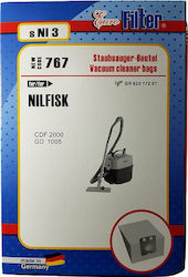 Euro Filter s NI 3 GD 1000 Nilfisk Σακούλες Σκούπας 5τμχ Συμβατή με Σκούπα Nilfisk