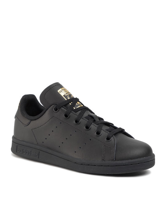 Adidas Παιδικά Sneakers Stan Smith J Core Black / Core Black / Gold Metallic