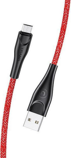 Usams SJ399 U41 Плетена USB 2.0 до микро USB кабел Червен 3м 1бр