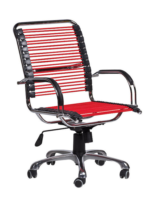 Jungle Office Chair with Fixed Arms Red Polihome